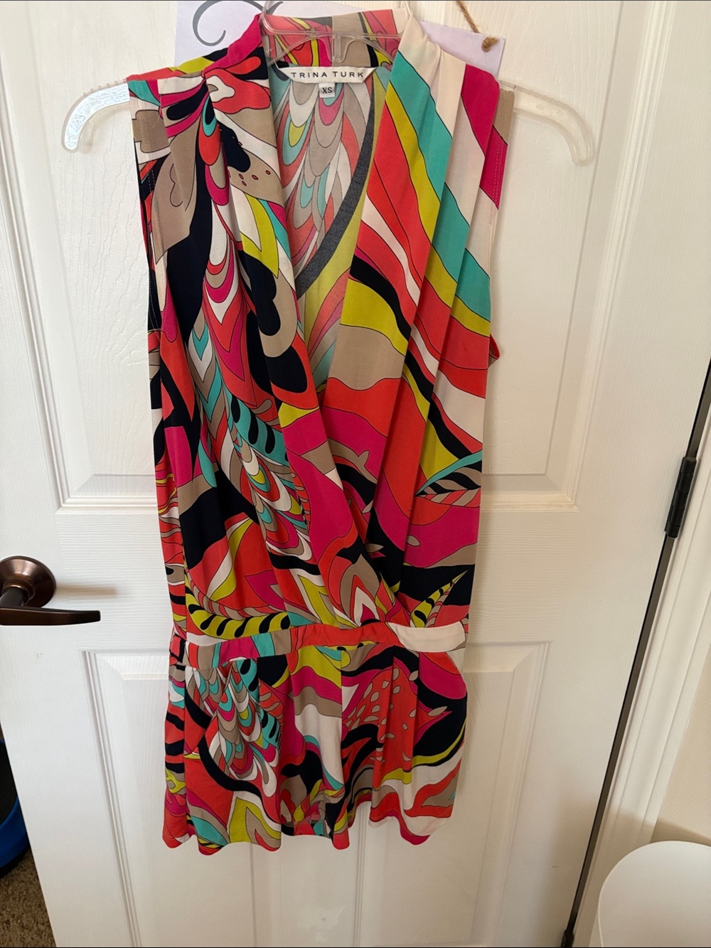 Trina Turk Multicolor Sleeveless V-Neck Printed romper/jumper